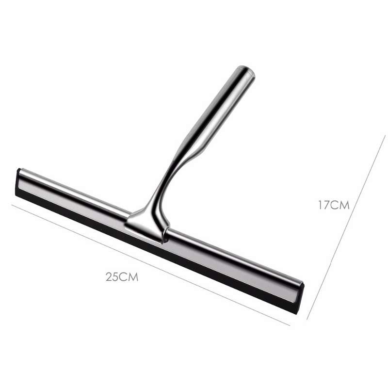 Glass Window Squeegee Cleaner Shower Bathroom Mirror Rubber Wiper With Suction Hook Water Vapor Remo