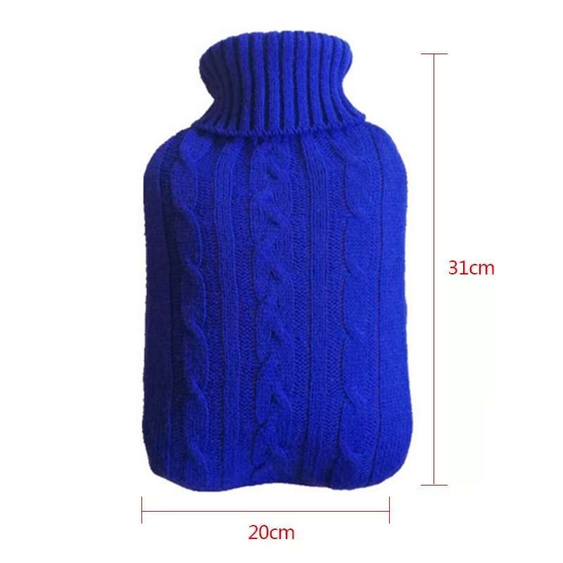Hot Water Bottle Solid Color Knitting Cover (Without Hot Water Bottle) Water-filled Hot Water Soft K