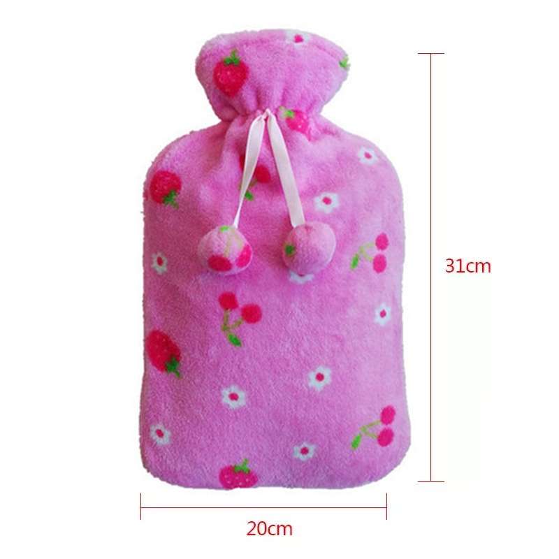 Hot Water Bottle Solid Color Knitting Cover (Without Hot Water Bottle) Water-filled Hot Water Soft K