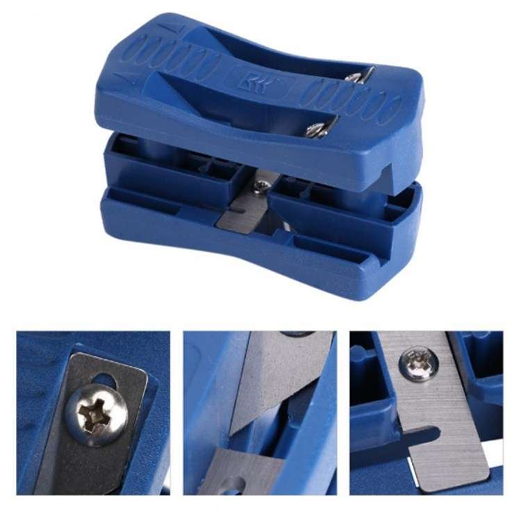 Straight Edge Trimmer Woodworking Manual Edge Banding Machine Tool Planer, Style:Flat Head