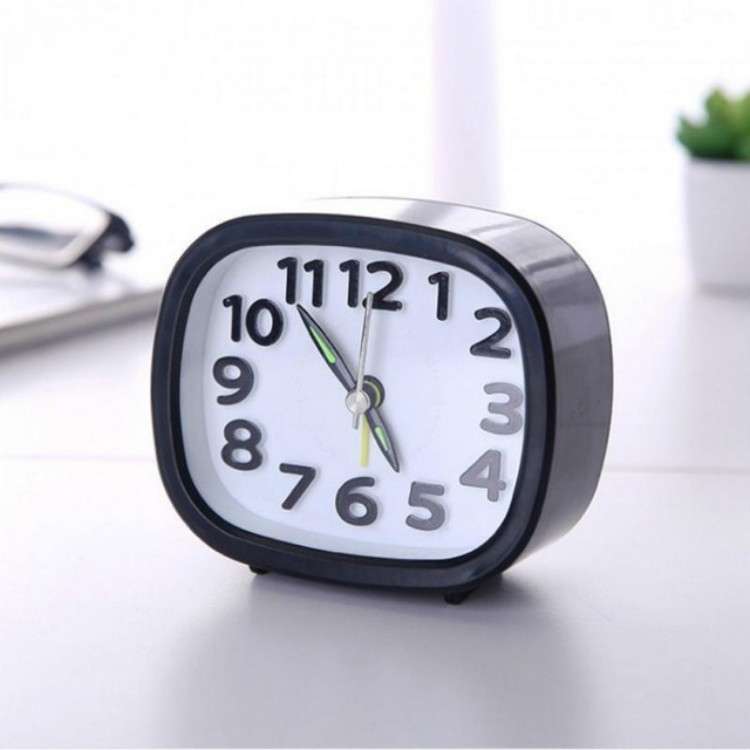 Creative Minimalist Mute Alarm Clock(Round Black)
