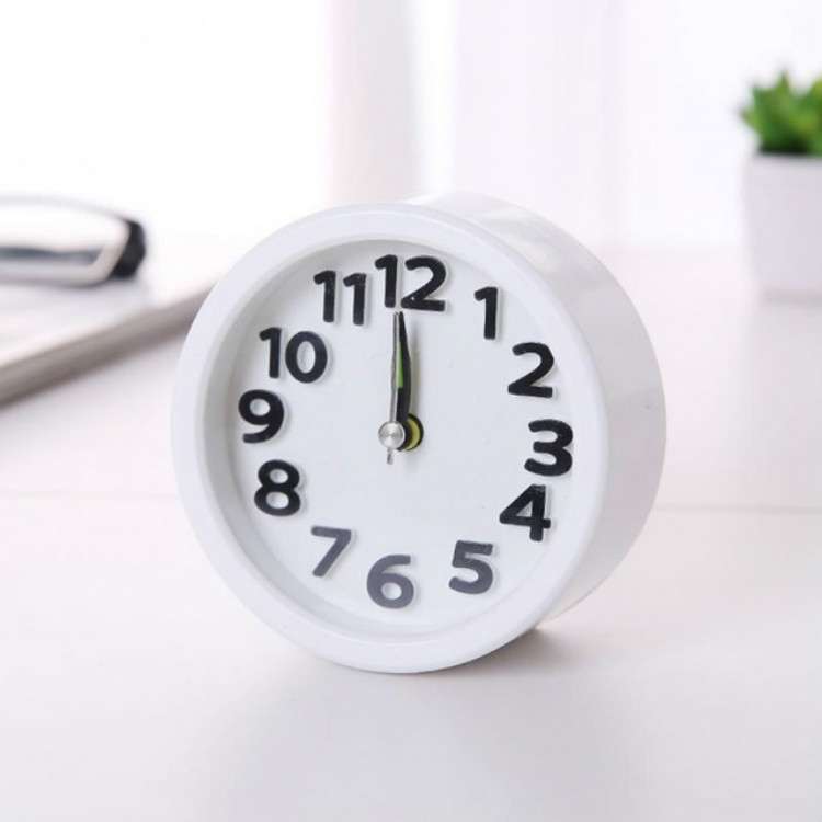 Creative Minimalist Mute Alarm Clock(Round Black)