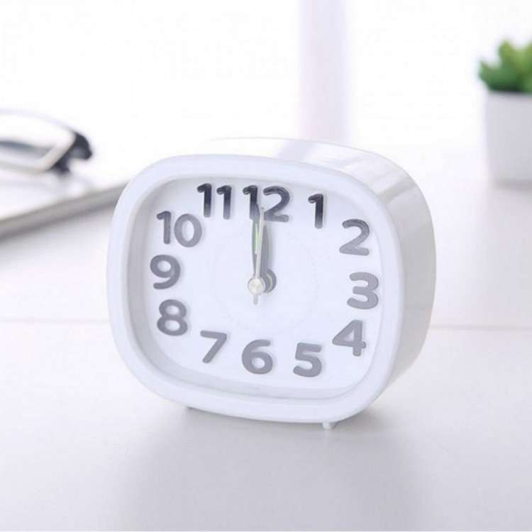 Creative Minimalist Mute Alarm Clock(Round Black)