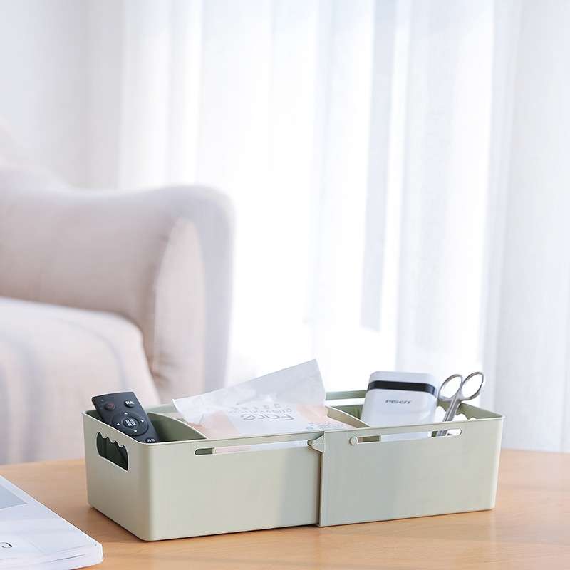 Retractable And Adjustable Three Pane Socks Storage Box(White)