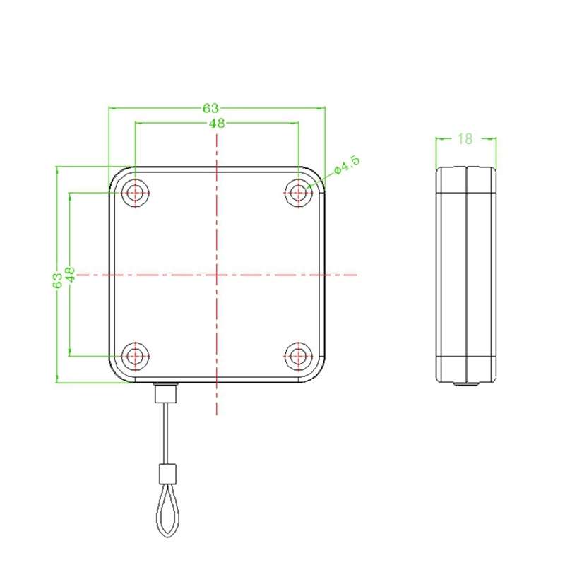Universal 4m Anti-theft Cable Box VIVE Wire Rope Telescopic Cable Box