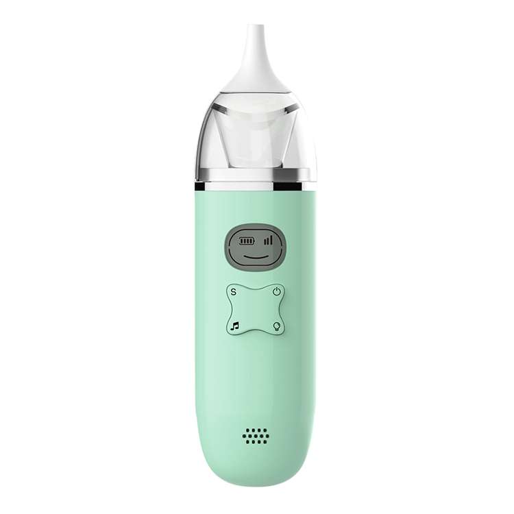 Music Baby Nasal Aspirator Newborn Electric Snot Cleaner(Light Green)