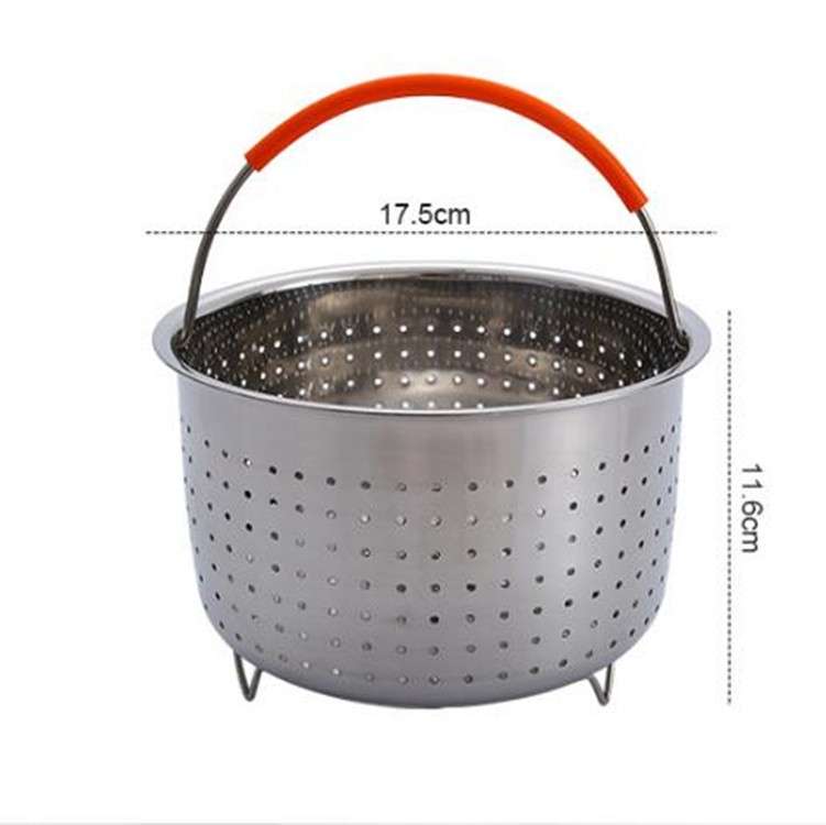 Stainless Steel Steaming Basket Plug-in Silicone Handle Pressure Cooker Steamer Kitchen Cooker Acces