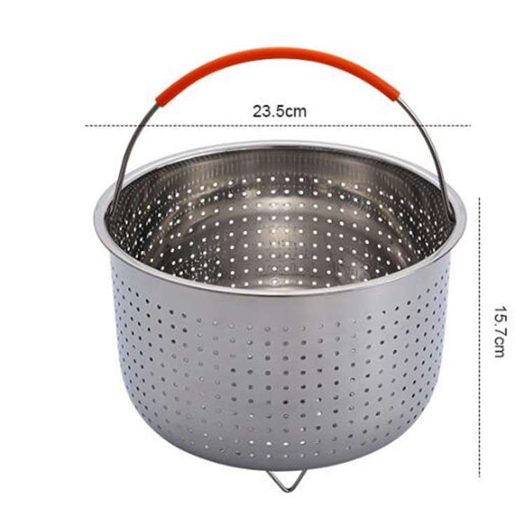 Stainless Steel Steaming Basket Plug-in Silicone Handle Pressure Cooker Steamer Kitchen Cooker Acces