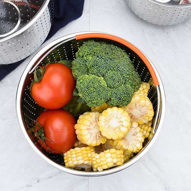 Stainless Steel Steaming Basket Plug-in Silicone Handle Pressure Cooker Steamer Kitchen Cooker Acces