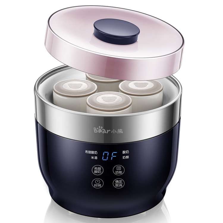 Bear SNJ-C10T1 Fully Automatic Ceramic Yogurt Cup Rice Wine Cheese Machine Yogurt Machine, Glass Lin