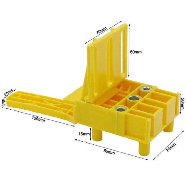 Straight Hole Punching Positioner Woodworking Tools(Yellow)
