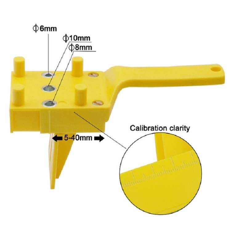 Straight Hole Punching Positioner Woodworking Tools(Yellow)
