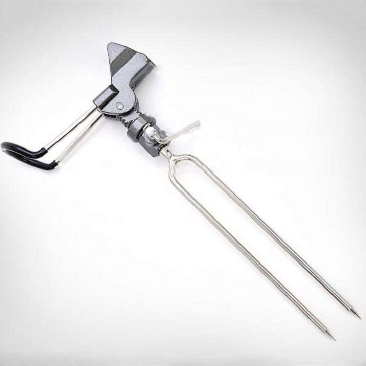 Stainless Steel Fishing Bracket Throwing Rod Sea Rod Hand Rod Fishing Rod Bracket, Color:B Gray