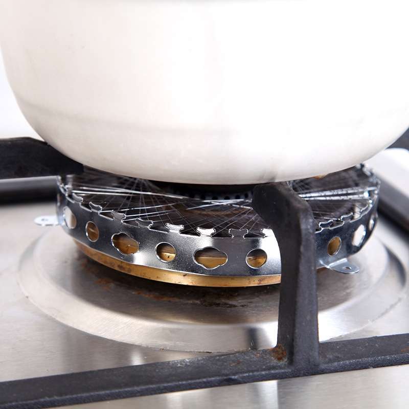 2 PCS Stainless Steel Gas Circle for Gas Cooker Fireproof Windproof Gas Energy Saving Hood Kitchen A