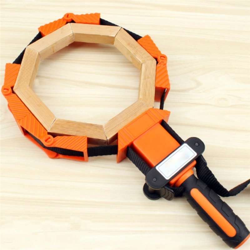 Multifunction Belt Clamp Wood Working Quick Adjustable Band Clamp Polygonal Clip 90 Degrees Right An