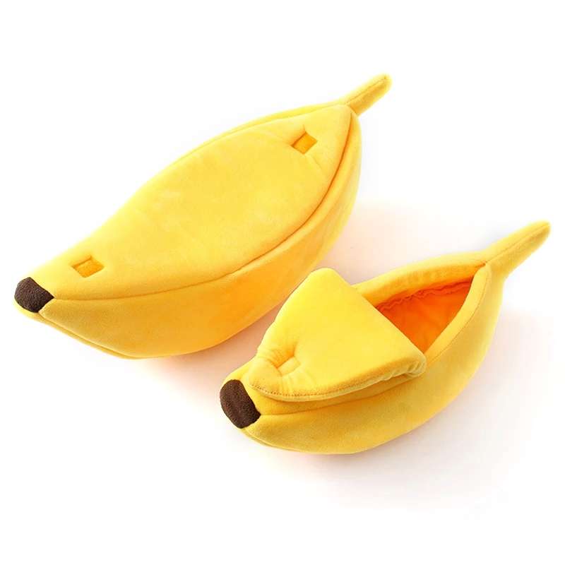 Creative Kennel Banana Shape Cat Litter Winter Warm Pet Nest, Size:S(Yellow)