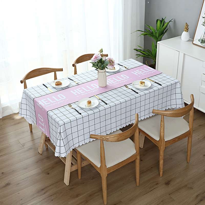Printinging Coffee Dining Table Cloth PVC Waterproof Oilproof Anti-scalding Tablecloth, Size:140x140