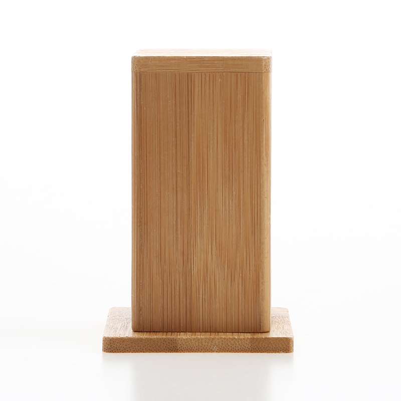 2 PCS Natural Bamboo Toothpick Box Square Restaurant Hotel Toothpick Can with Lid