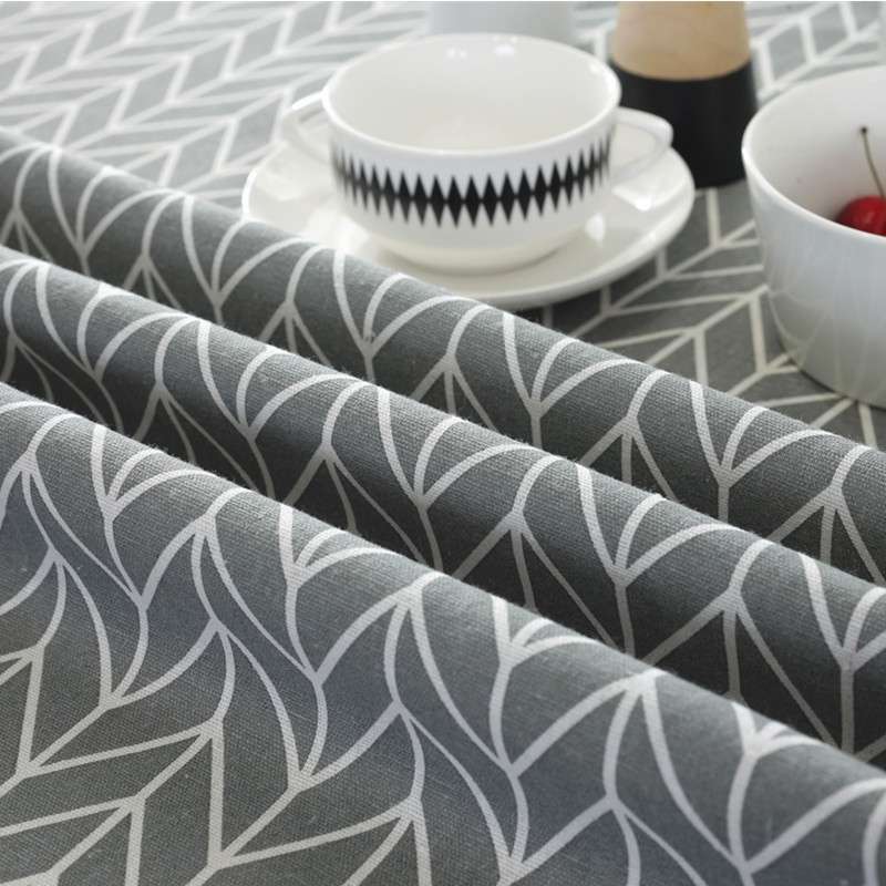 Polyester Cotton Round Tablecloth Dust-proof Cotton and Linen Printing Tablecloth, Diameter:150cm(Co