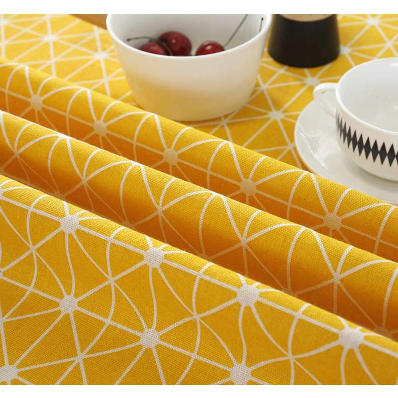 Polyester Cotton Round Tablecloth Dust-proof Cotton and Linen Printing Tablecloth, Diameter:150cm(Co