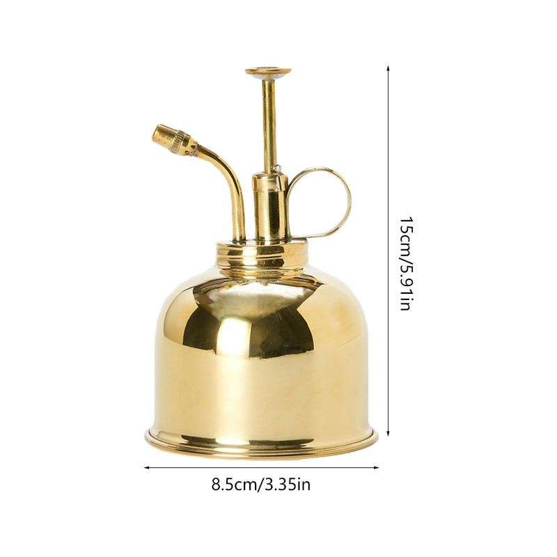 Vintage Brass Gardening Meaty Small Watering Can (Gold)