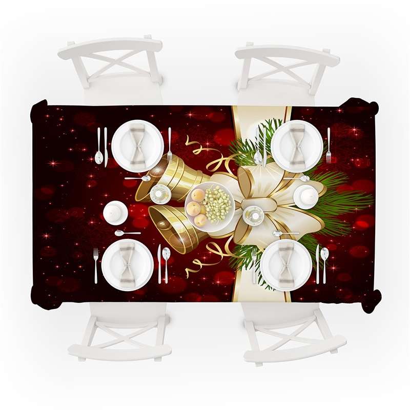 Household Rectangular Tablecloth Christmas Dining Coffee Table Cloth Decoration, Size:150x210cm(Chri