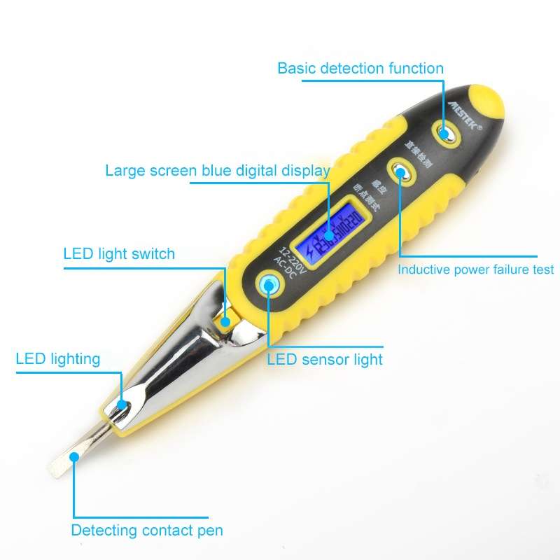 Socket Wall AC Power Outlet Voltage Detector Sensor Tester Electric Test Pen LED Light Voltage Indic