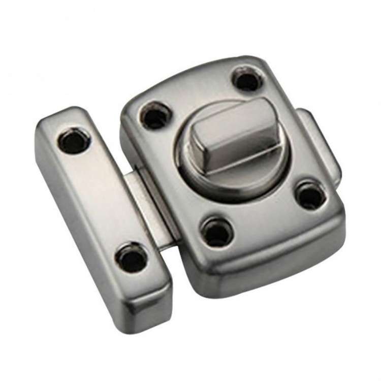 Universal Door Latch Security Sliding Door Lock with Screws, Size:S(Antique Bronze)