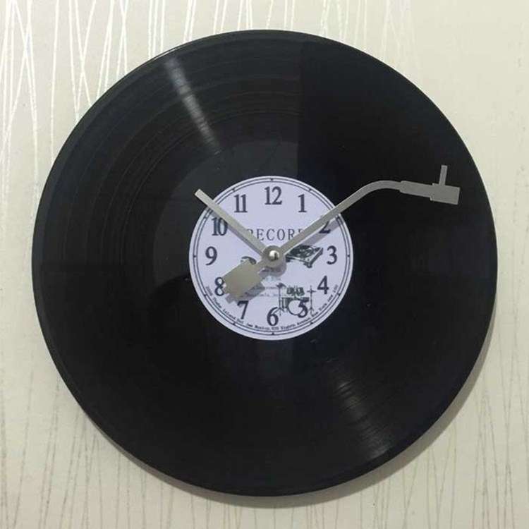 12 Inch Vinyl Record DIY Wall Clock Retro Vintage Record Clock(3 Color Numbers)