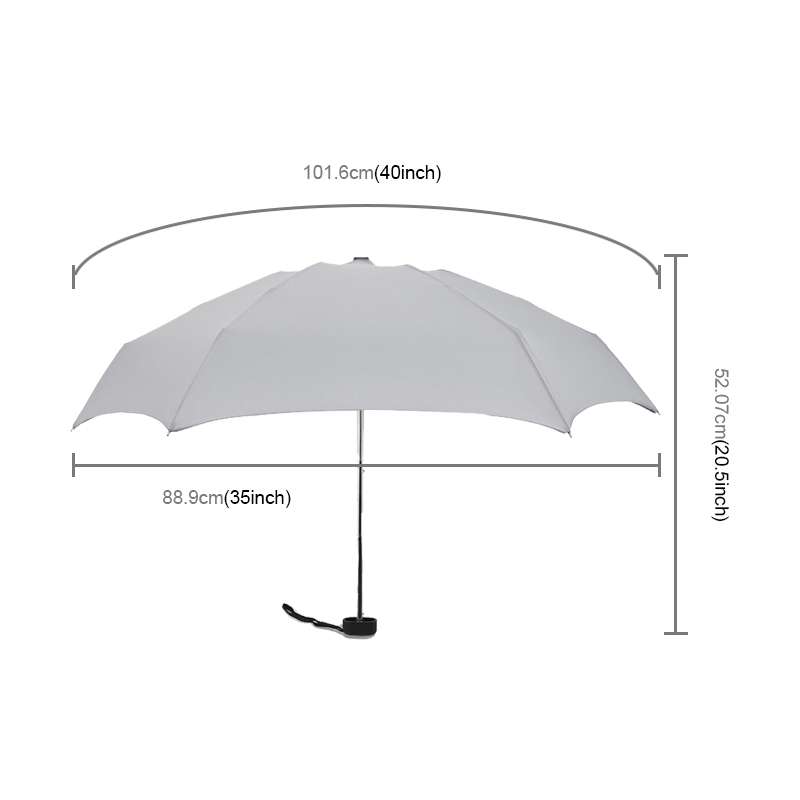 Mini Capsule Pocket Umbrella Windproof Foldable Travel Compact Umbrella(Gray)