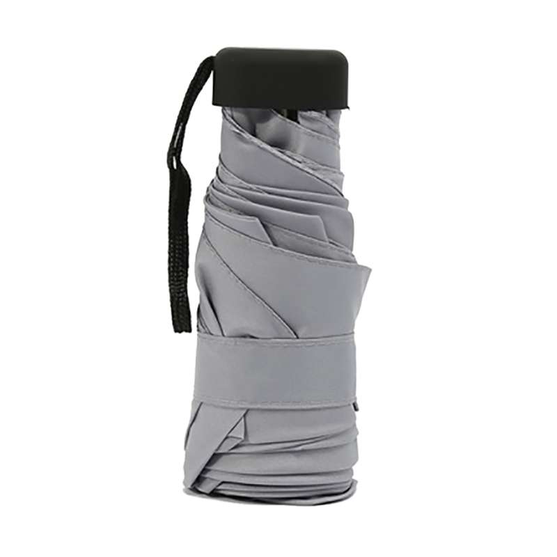 Mini Capsule Pocket Umbrella Windproof Foldable Travel Compact Umbrella(Gray)