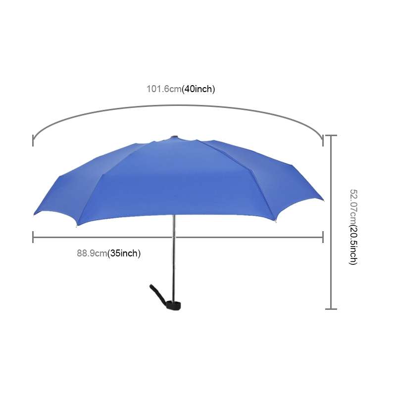 Mini Capsule Pocket Umbrella Windproof Foldable Travel Compact Umbrella(Black)
