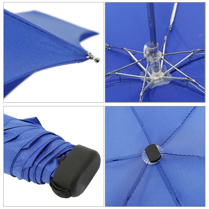 Mini Capsule Pocket Umbrella Windproof Foldable Travel Compact Umbrella(Black)