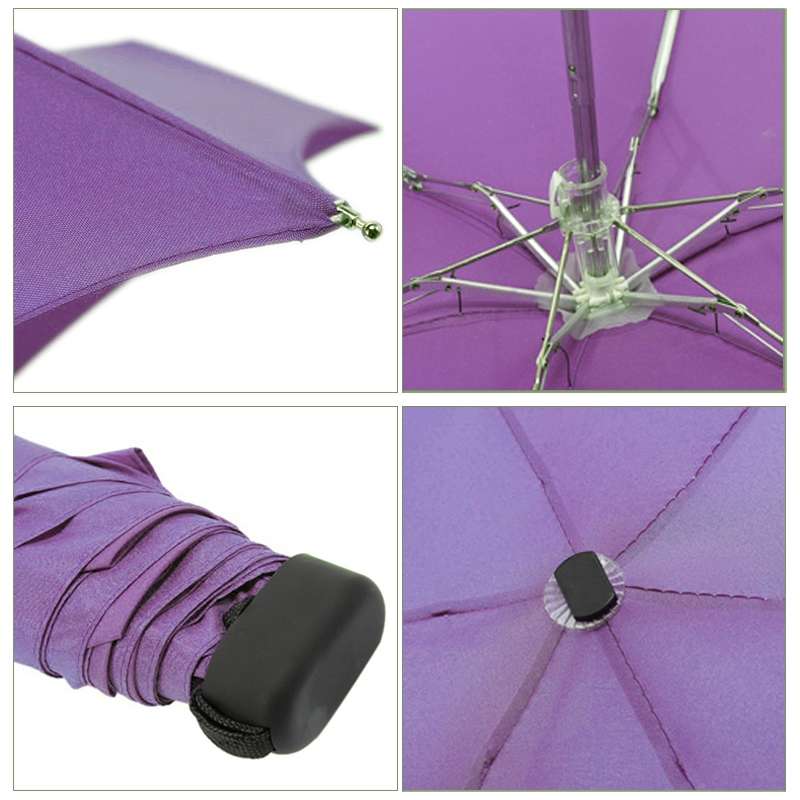 Mini Capsule Pocket Umbrella Windproof Foldable Travel Compact Umbrella(Gray)