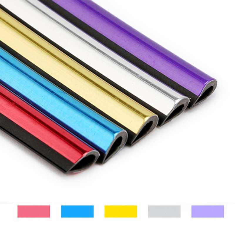 10 PCS Car Interior Mouldings Decorative Air Conditioning Outlet U-shaped Bright Strip Clip(Purple)