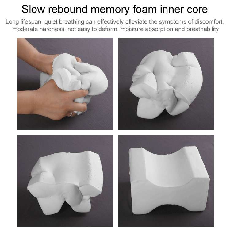 Orthopedic Memory Foam Knee Wedge Pillow for Sleeping Sciatica Back Hip Joint Pain Relief Contour Th