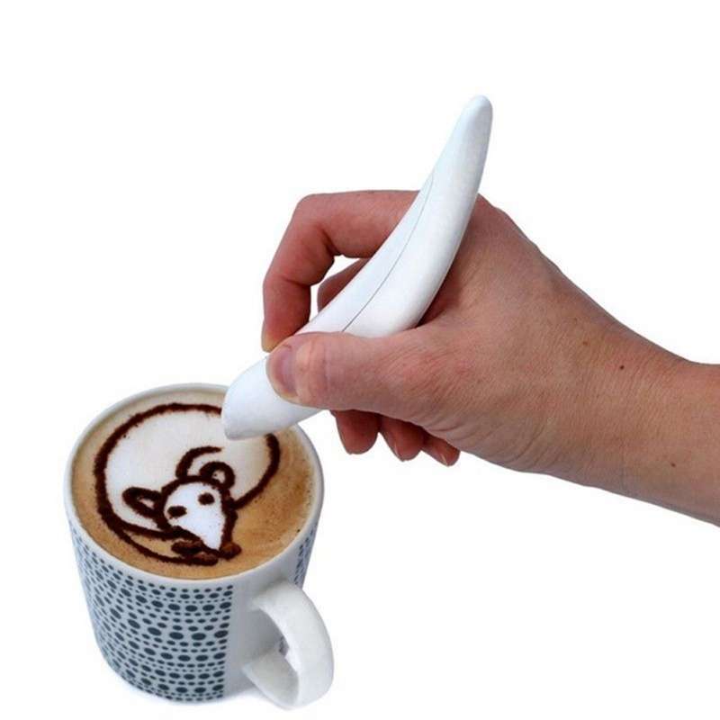 New Electric Latte Art Pen For Coffee Cake Pen For Spice Cake Decorating Pen Coffee Carving Pen Baki