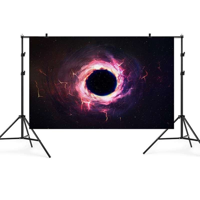 2.1m x 1.5m Black Hole Starry Sky Theme Party Children's Studio Photography Background Cloth(TK