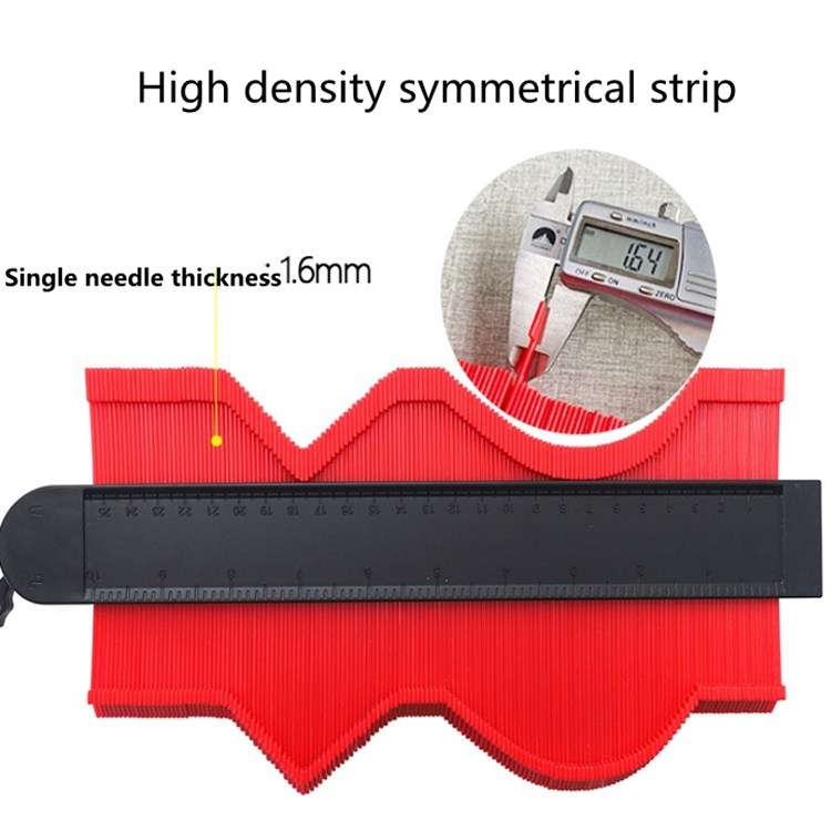 10 Inch Self-locking Contour Gauge Encryption Widens Arc Measuring Ruler(Blue)