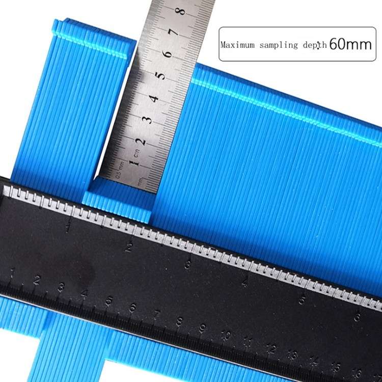 10 Inch Self-locking Contour Gauge Encryption Widens Arc Measuring Ruler(Blue)