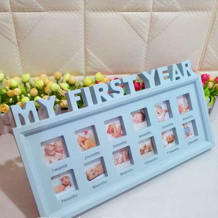 Creative DIY Home Room Decoration Baby Memorial Growing Photo Frame Display(White)