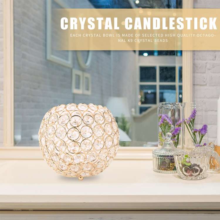 Crystal Ball Candlestick Vase Road Lead Ball Type Candlestick Wedding Candlestick Decoration, Size:8