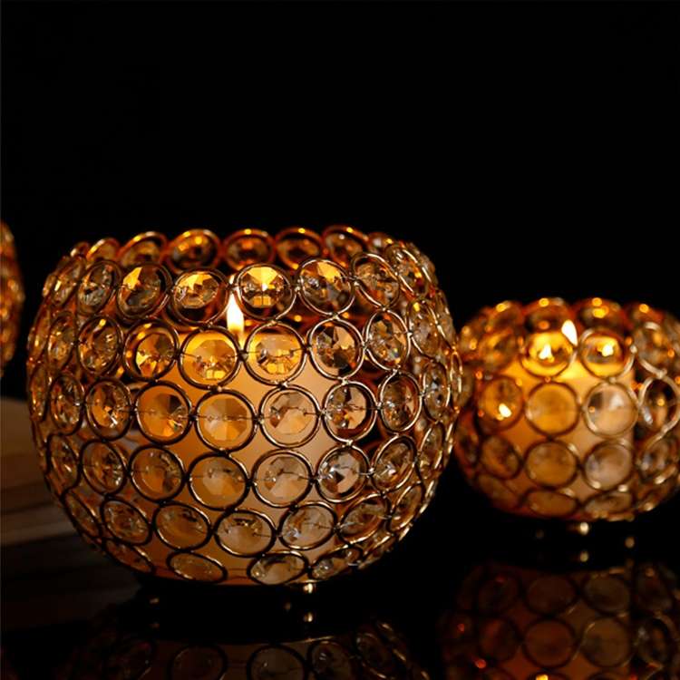 Crystal Ball Candlestick Vase Road Lead Ball Type Candlestick Wedding Candlestick Decoration, Size:8