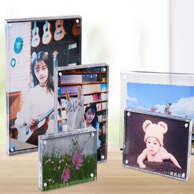 Magnetic Acrylic Transparent Rectangle Photo Frame Creative Birthday Photo Frame, Size:60x90mm