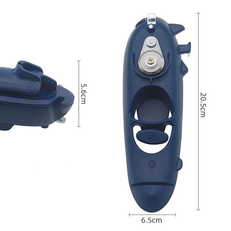 8 in 1 Stainless Steel Multifunctional Hand-canned Bottle Opener(Black)