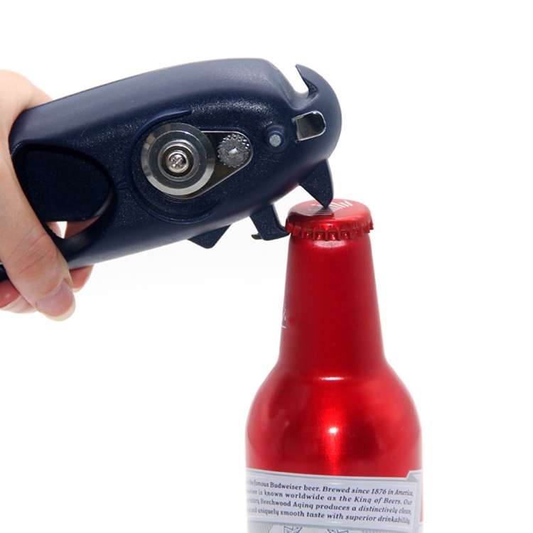 8 in 1 Stainless Steel Multifunctional Hand-canned Bottle Opener(Black)
