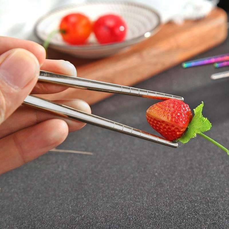 3 in 1 Spoon Chopsticks Fork Cutlery Set Three-piece Creative Work Students Portable Tableware(Two-p