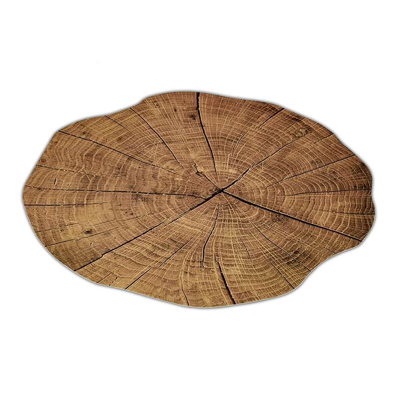 2 PCS Wood Placement Table Mats Tableware Pad Lotus Shape Tea Cup Bowl Decoration