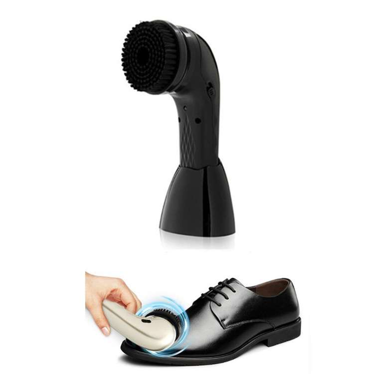 USB Rechargeable Electric Shoe Shine Multifunctional Handheld Leather Shoe Washer Care Shine(Black)