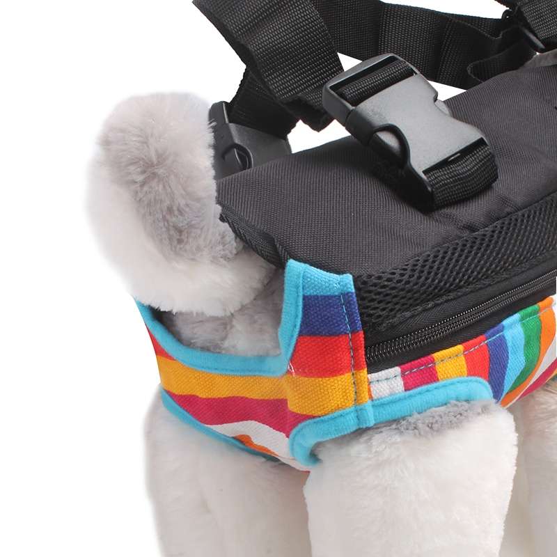 Traveling Portable Pet Chest Backpack Pet Carrier Bag, Size:M(Rainbow striped)